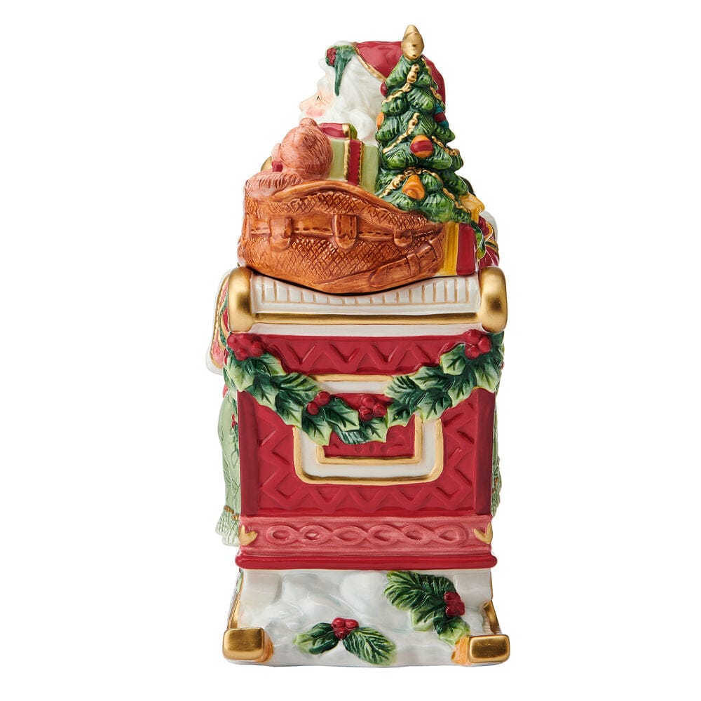 Crimson Holiday Cookie Jar, 10 IN