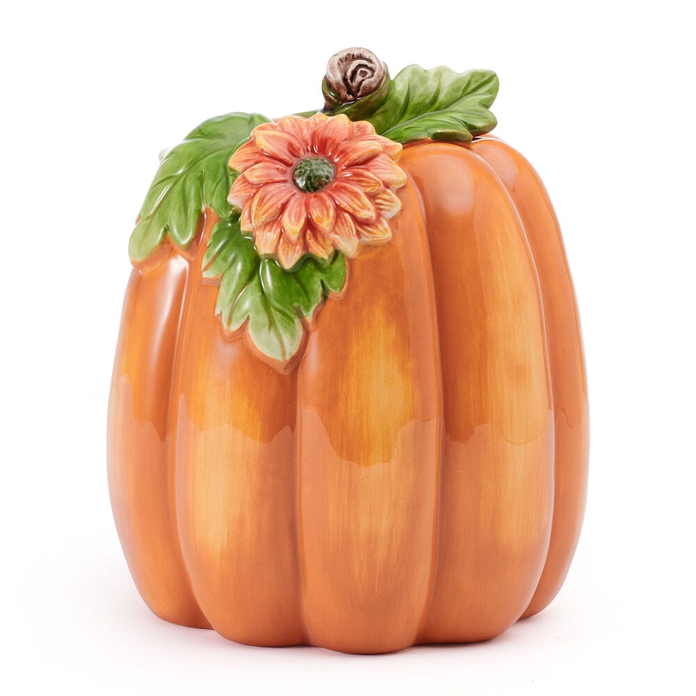 Harvest Halloween Tall Flower Pumpkin Figurine