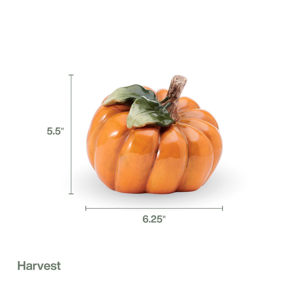 Harvest Halloween Side Pumpkin Figurine