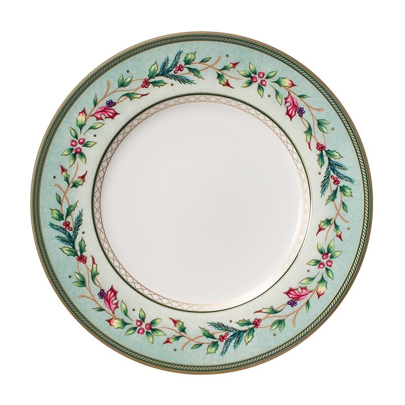 Winter Holiday Garland Salad Plate