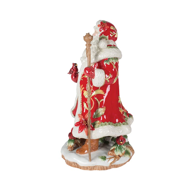 Cardinal Christmas Santa Figurine