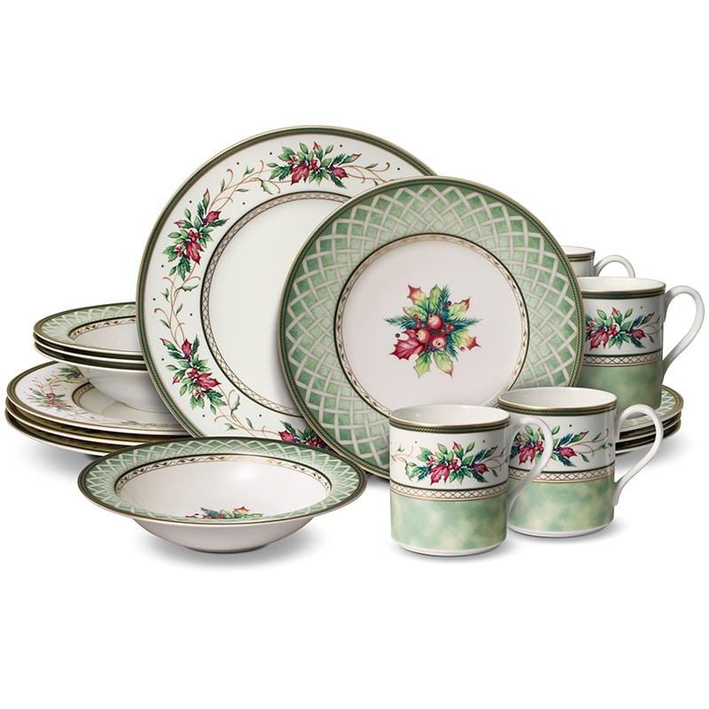 Winter Holiday 16 Piece Dinnerware Set