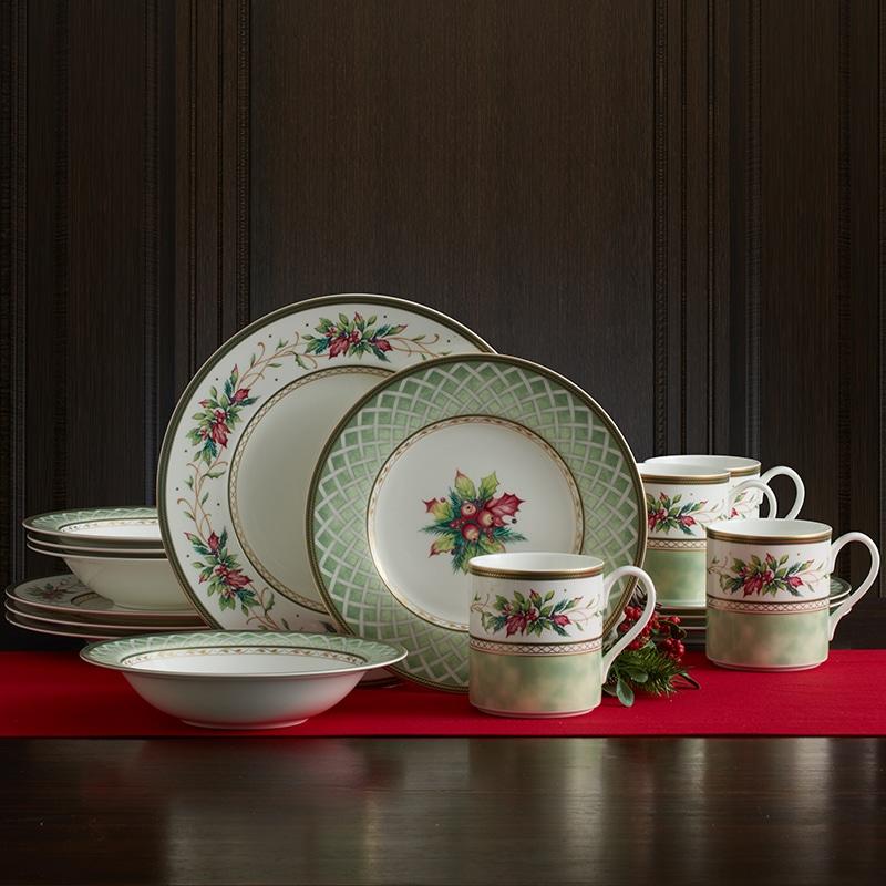 Winter Holiday 16 Piece Dinnerware Set