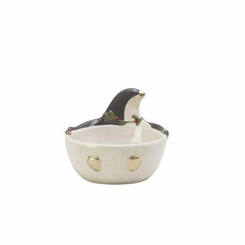 Fitz and Floyd Cottage Christmas Assorted Snack Bowls, Set of 4