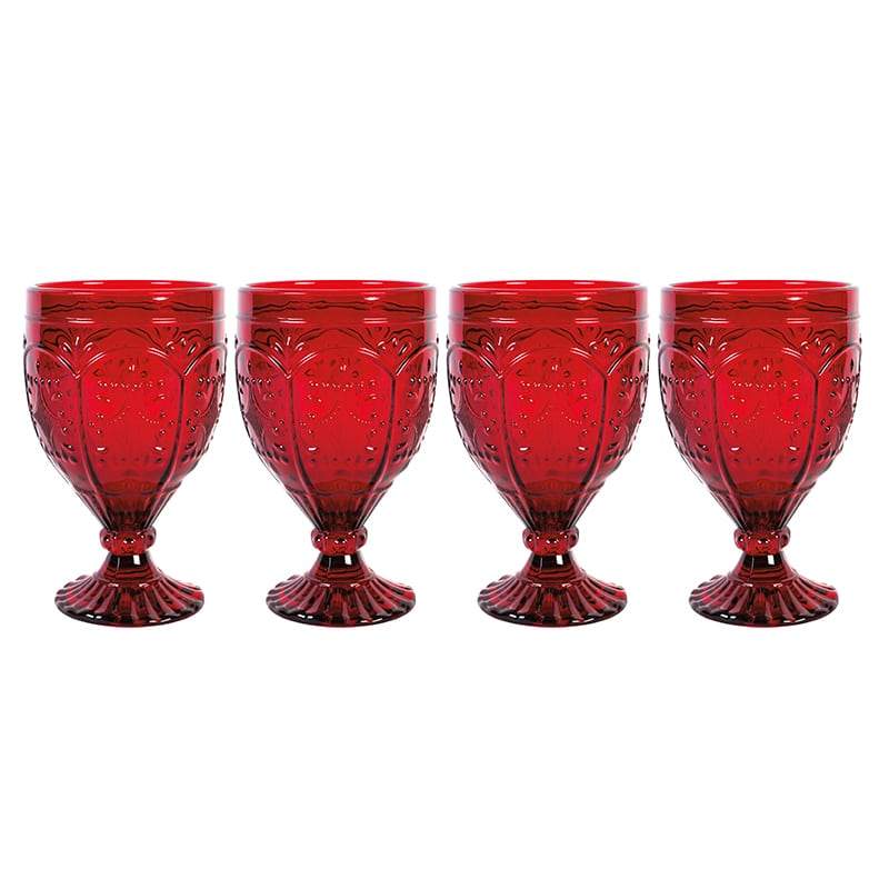 Trestle Goblets Set of 4, Red