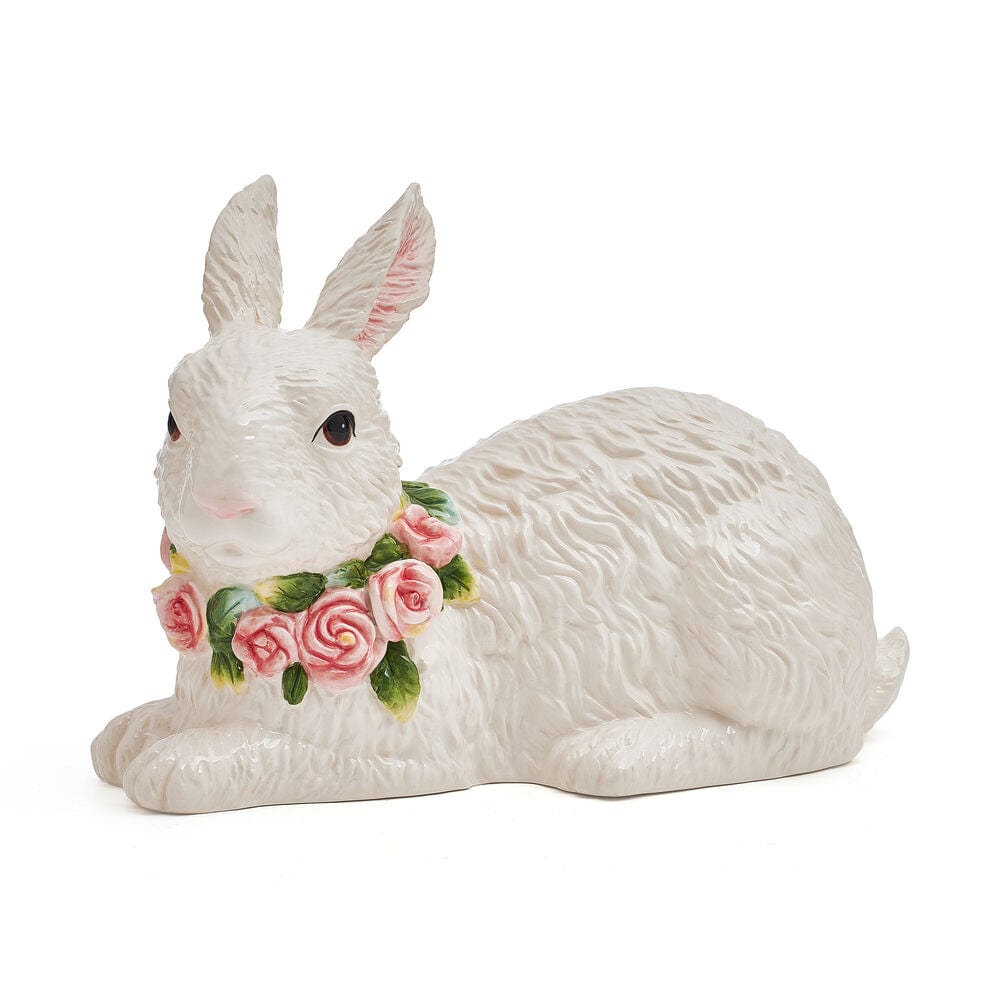 La Fleur Rabbit Figurine, Resting, 10.75 IN