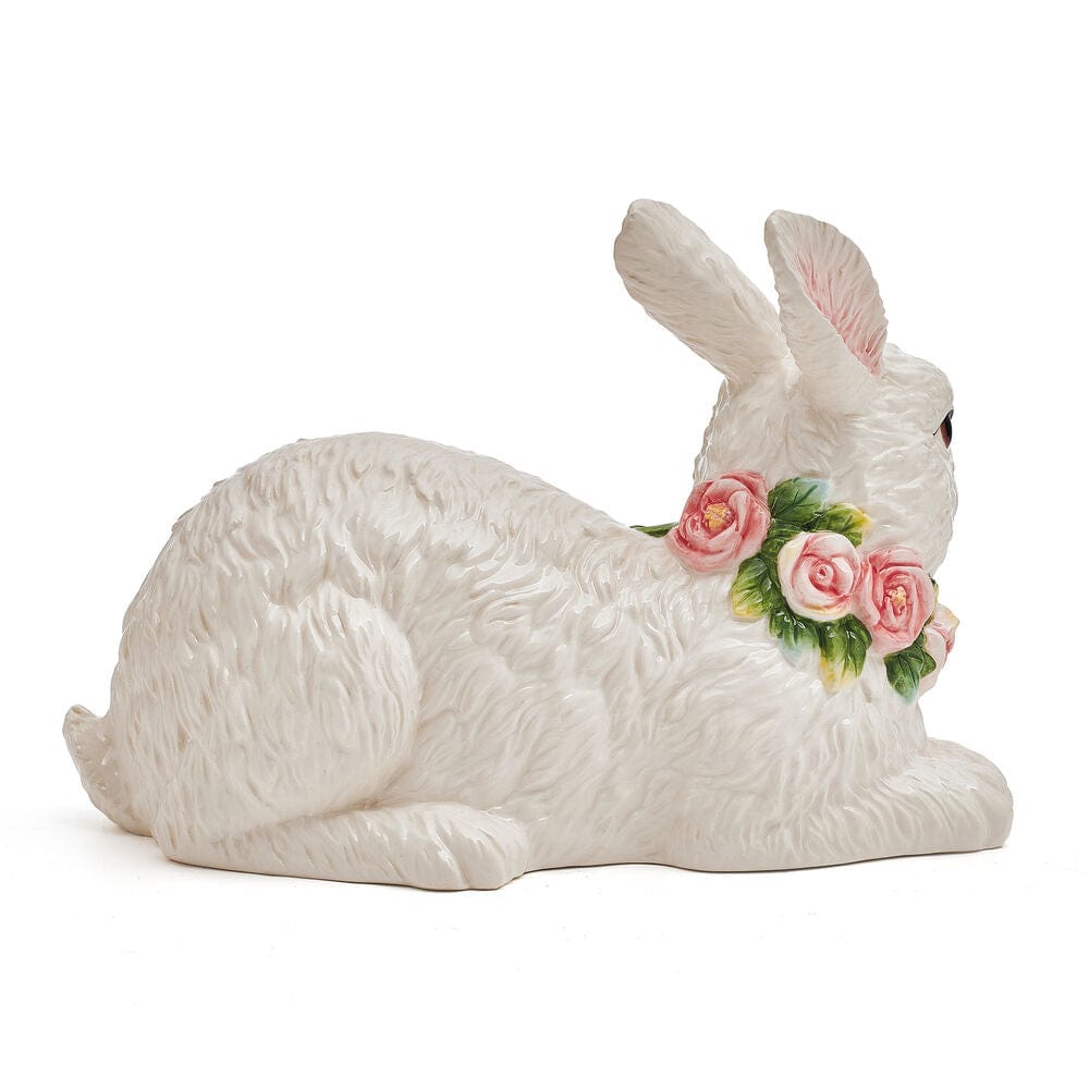 La Fleur Rabbit Figurine, Resting, 10.75 IN