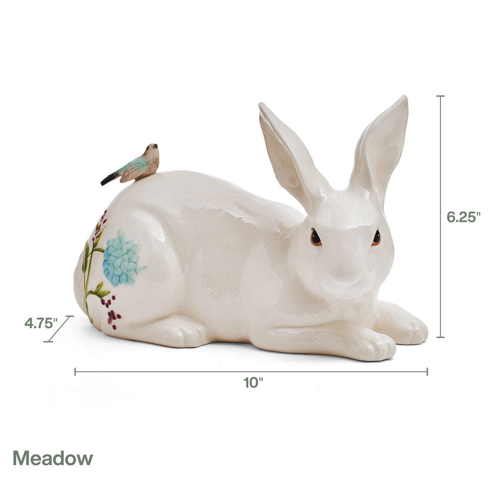 Meadow Rabbit Figurine, Resting, 10 IN