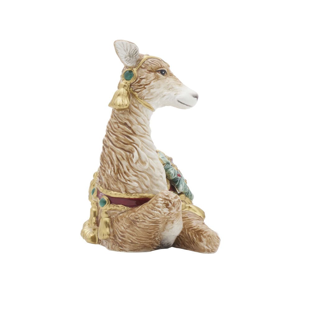 Noel Holiday Resting Deer Candle Holder