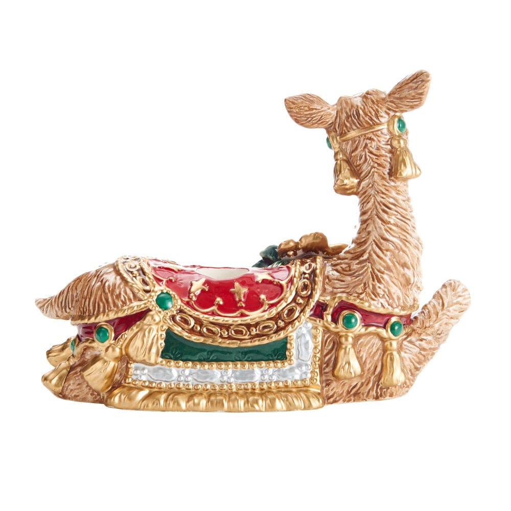 Noel Holiday Resting Deer Candle Holder