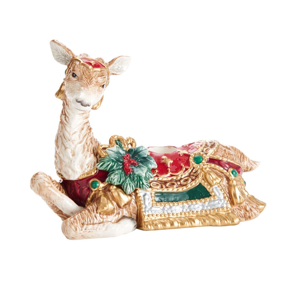 Noel Holiday Resting Deer Candle Holder