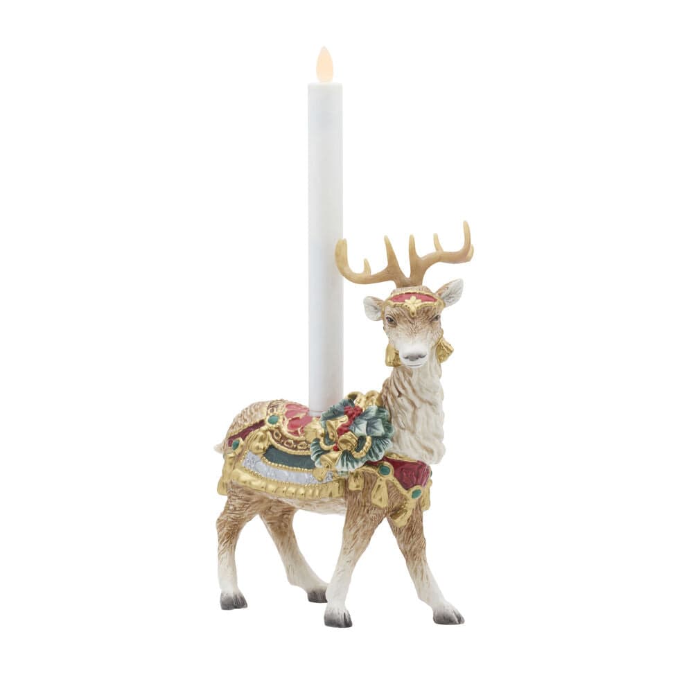 Noel Holiday Standing Deer Candle Holder