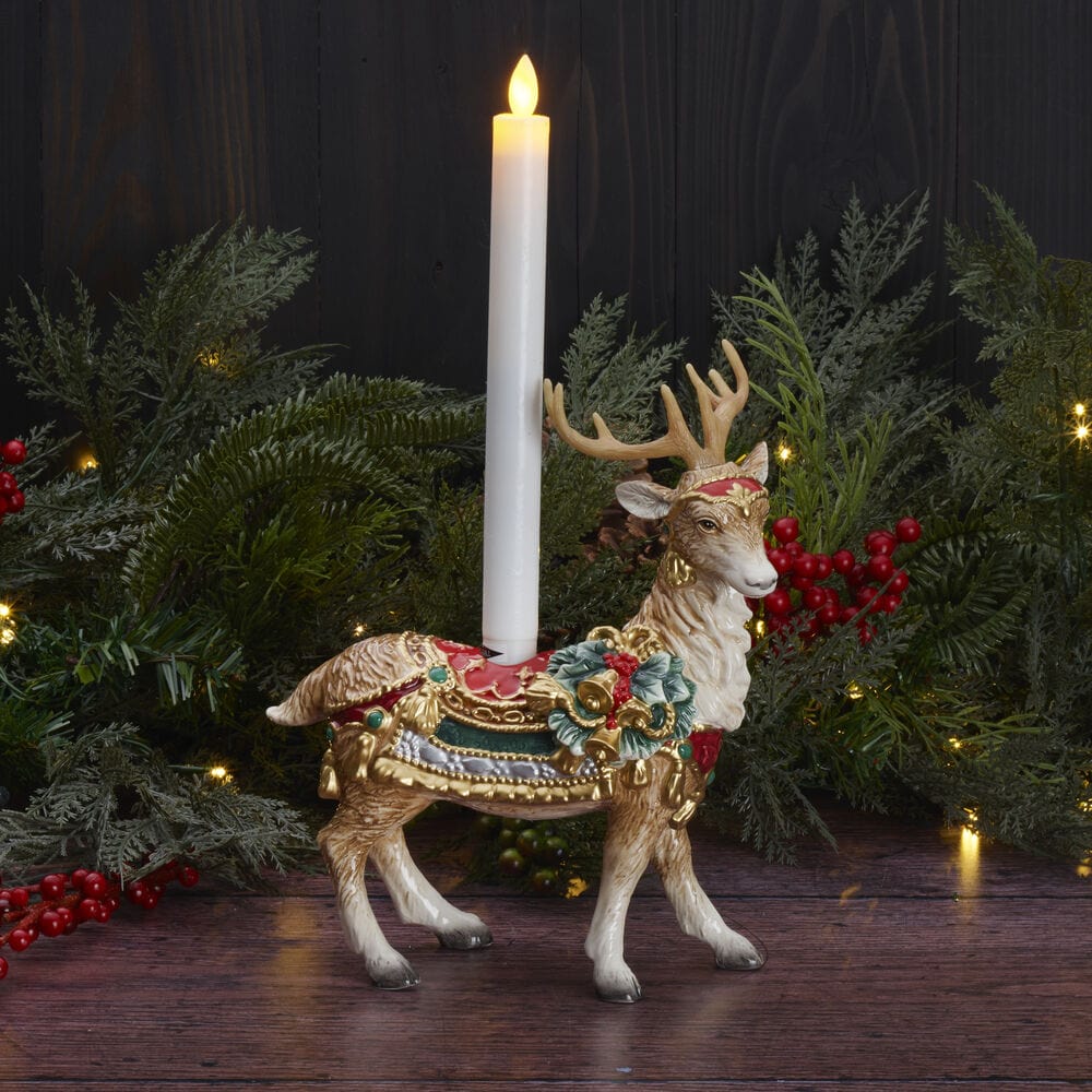 Noel Holiday Standing Deer Candle Holder