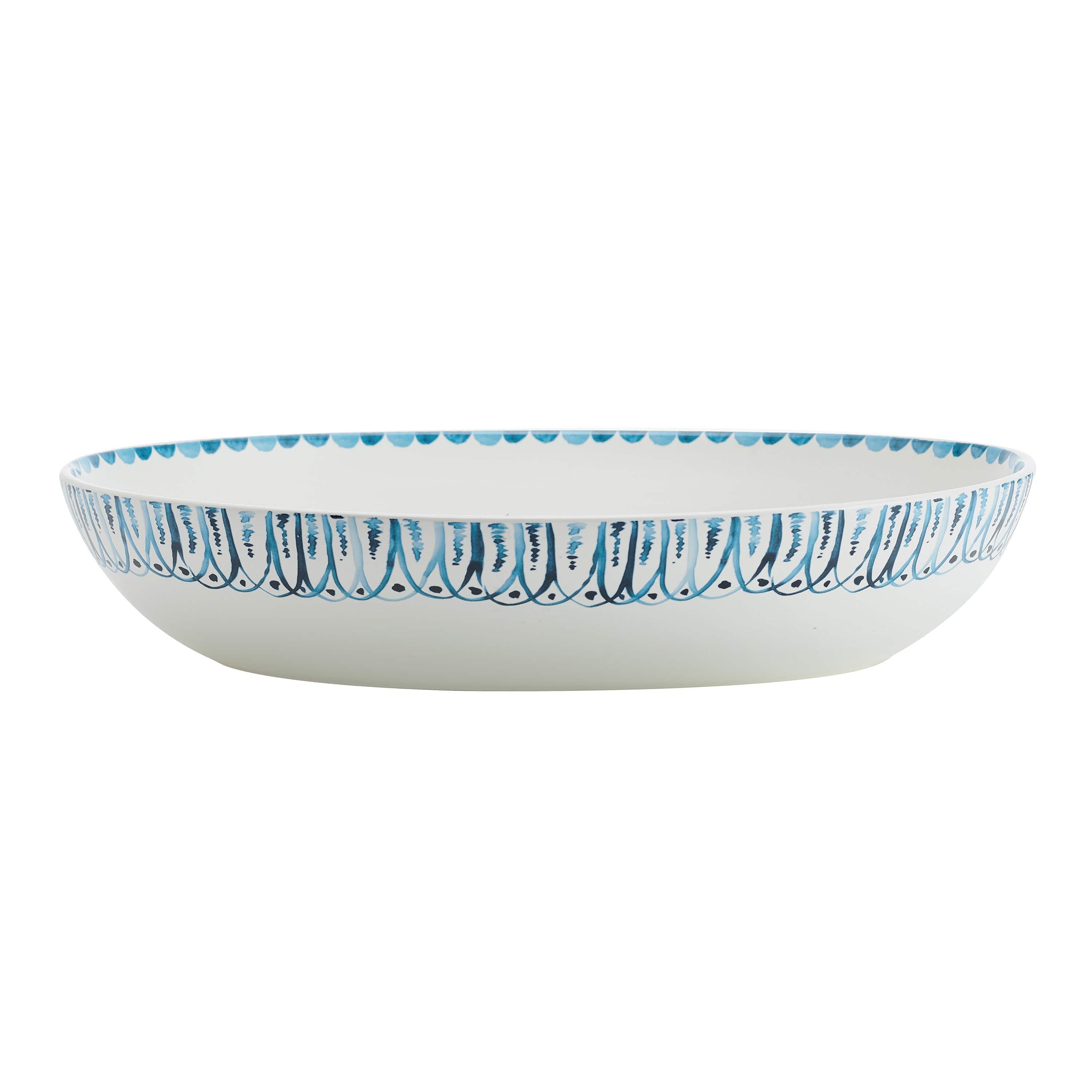 Sicily Blue Serving Bowl and Platter Set