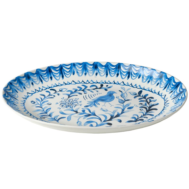 Sicily Blue Serving Bowl and Platter Set