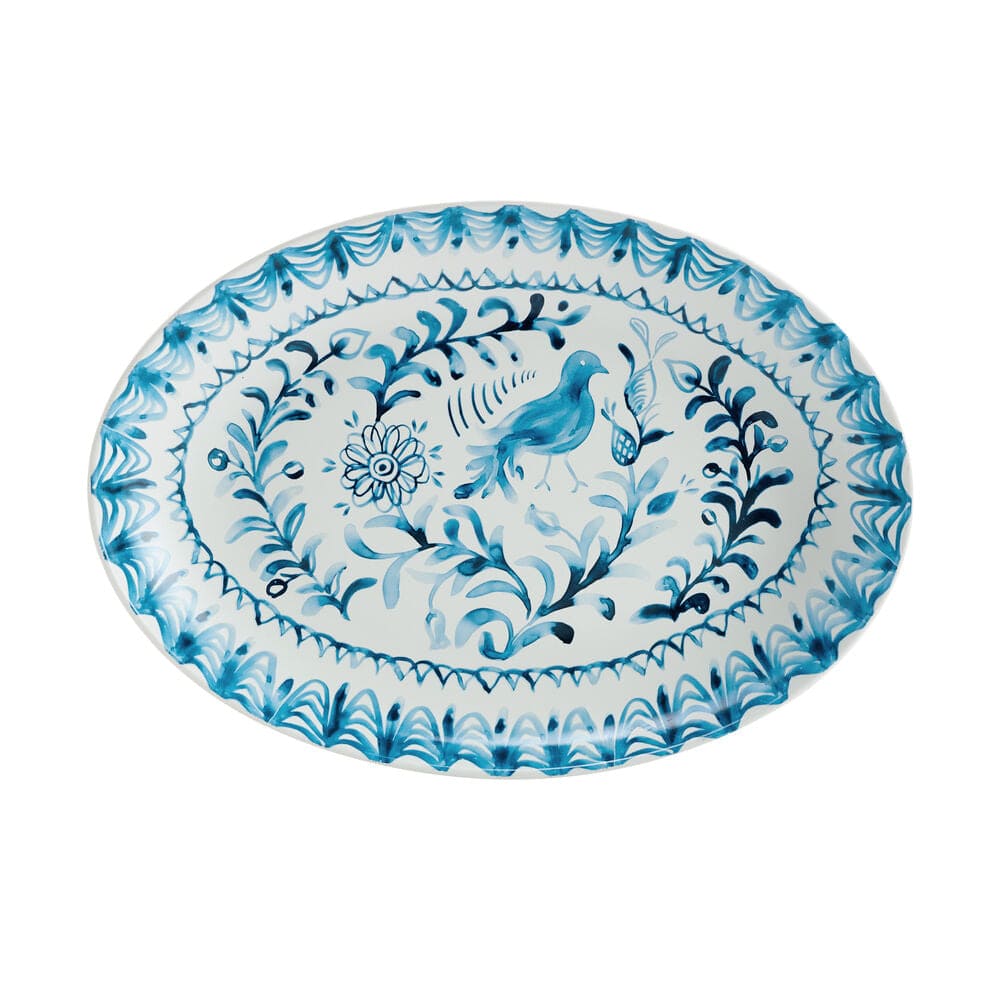 Sicily Blue Oval Serving Platter