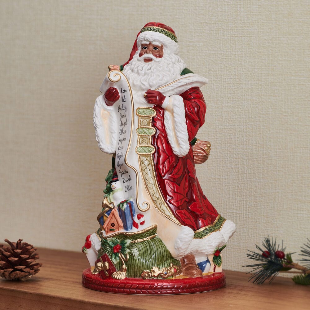 Holiday Home African American Studio Santa Figurine, 13 IN