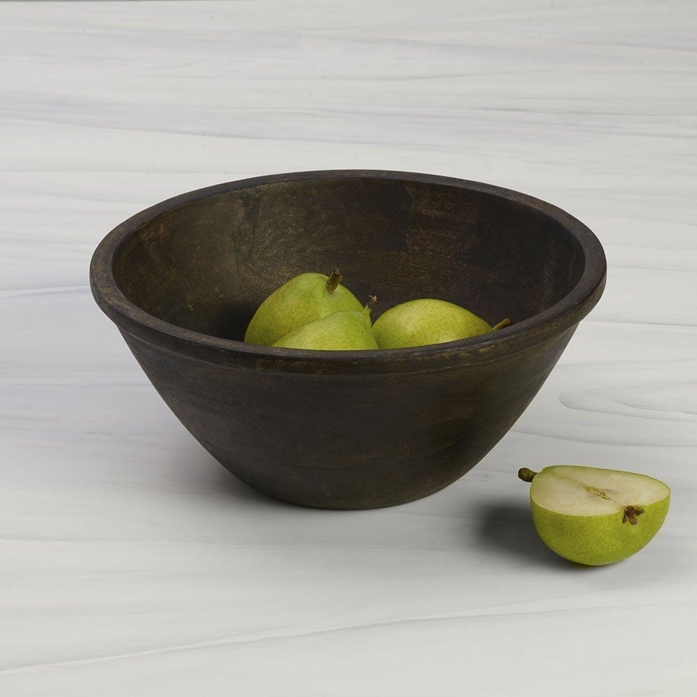 Austin Craft Mango Wood Deep Serve Bowl, Espresso