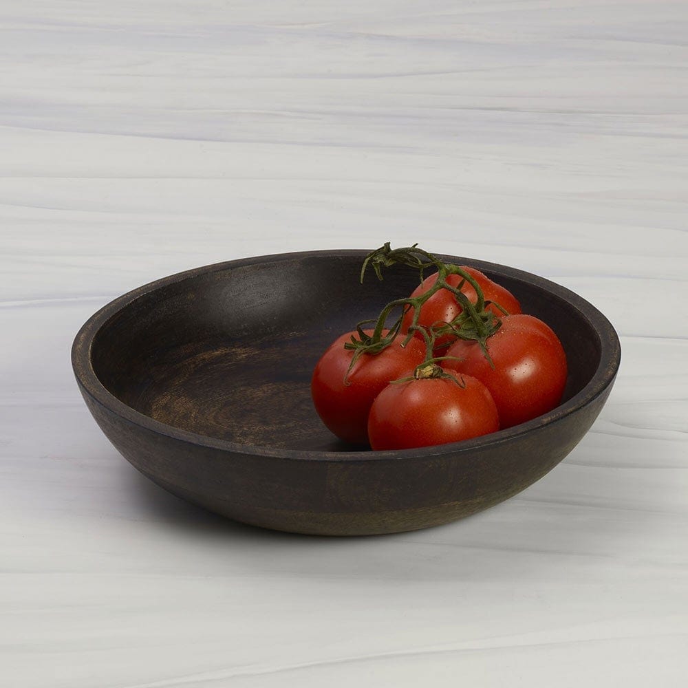 Austin Craft Mango Wood Serve Bowl, Espresso