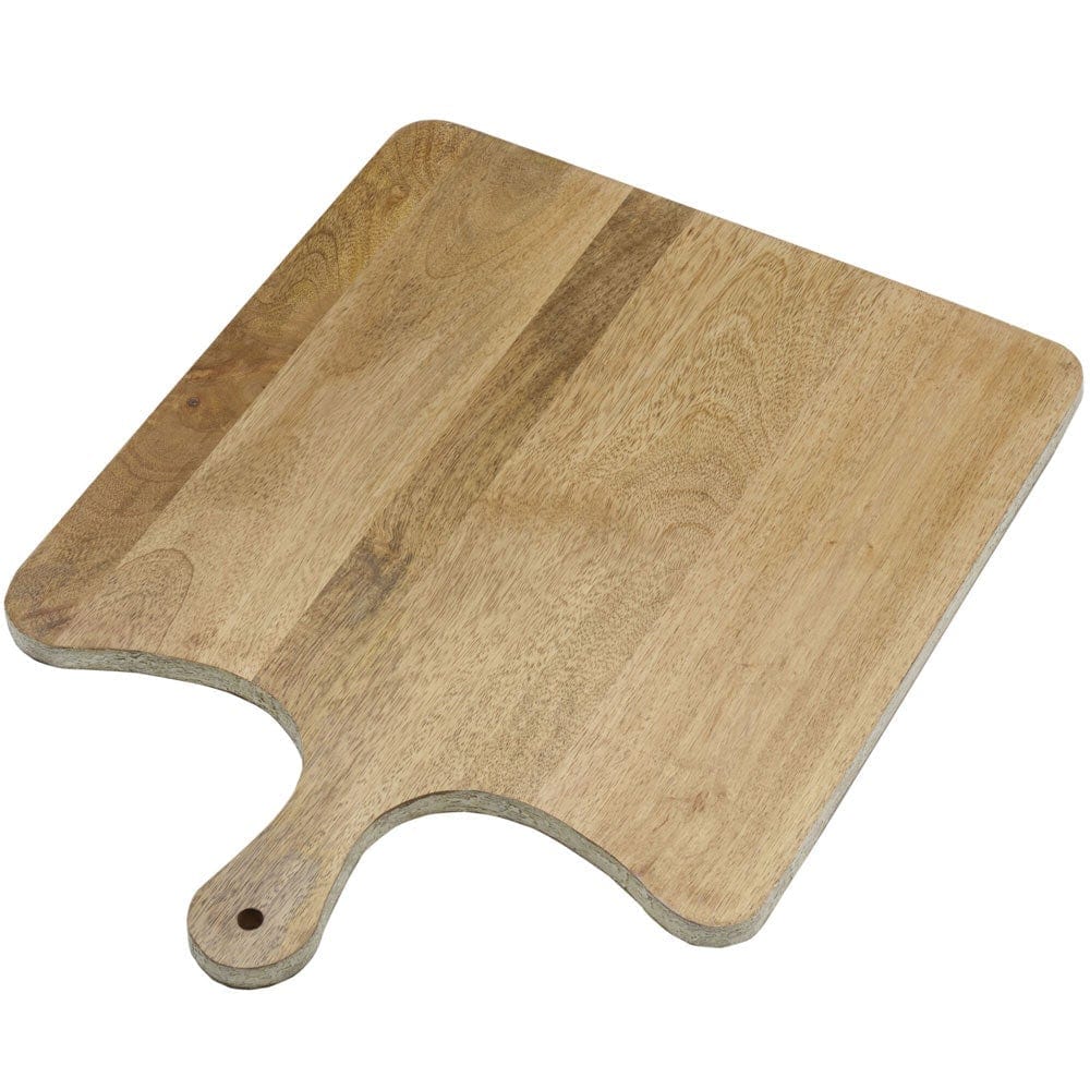 Austin Craft Maryn Mango Wood Paddle Cheese Charcuterie Serving Board, White