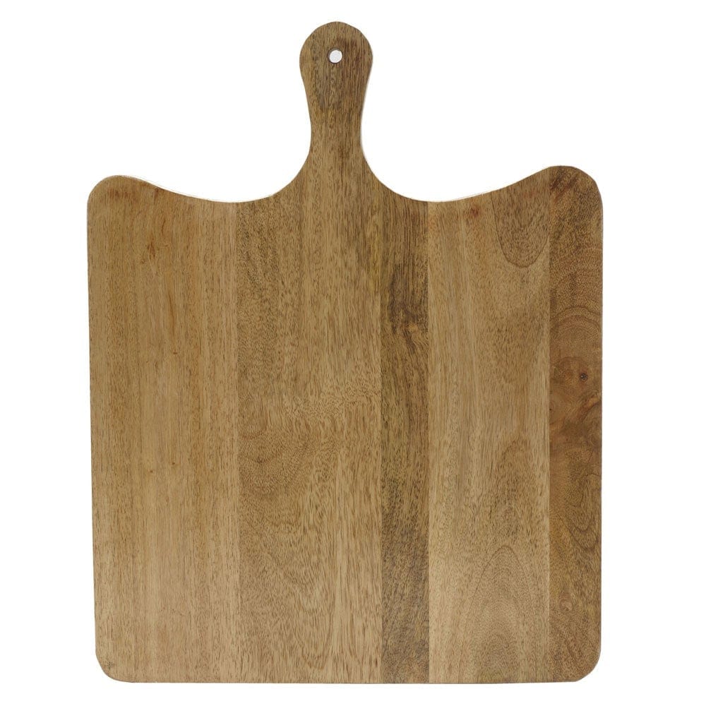 Austin Craft Maryn Mango Wood Paddle Cheese Charcuterie Serving Board, White