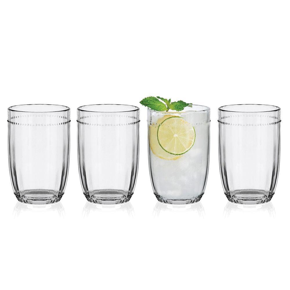 Beaded Highball Glasses Set of 4