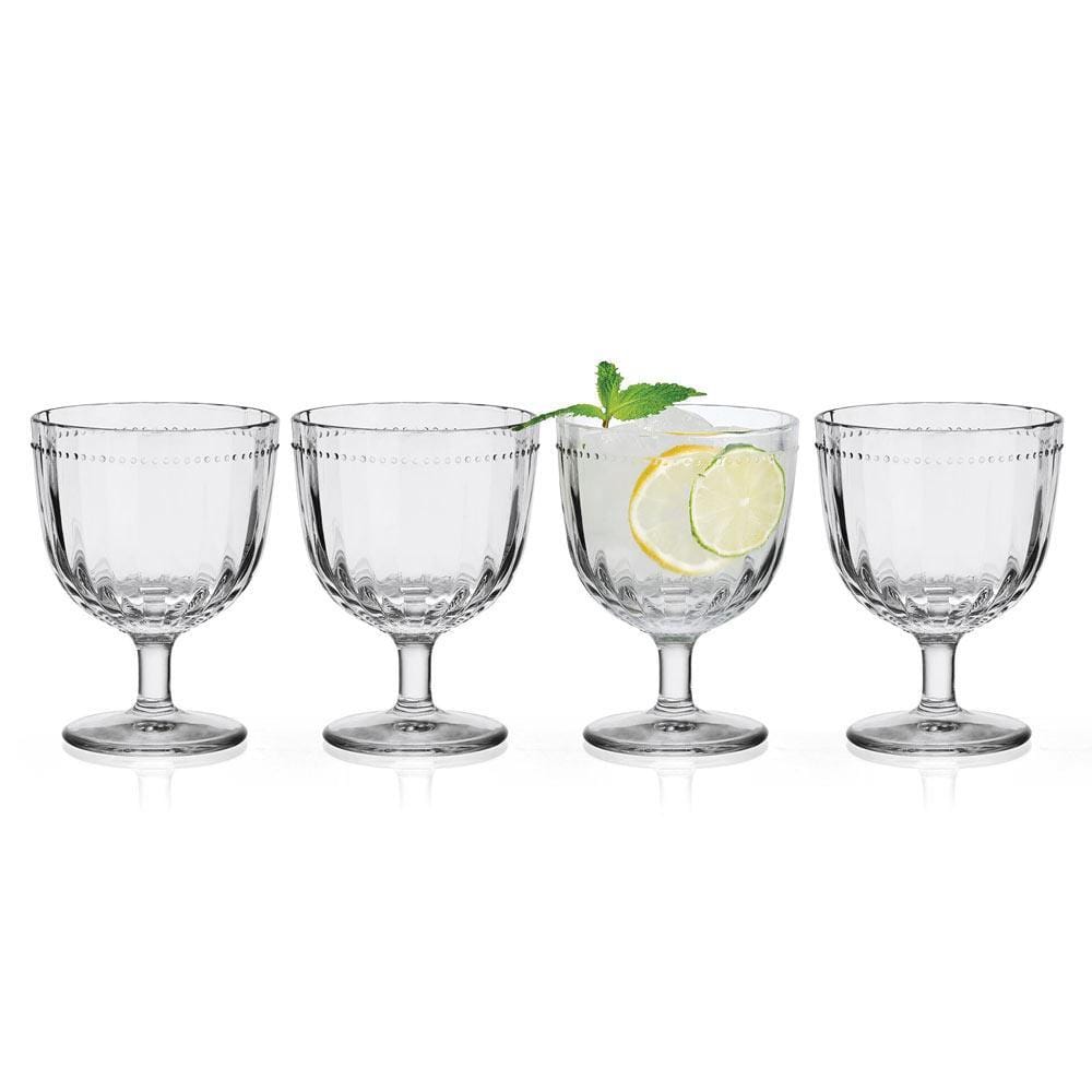 Beaded Wine Goblets Set of 4