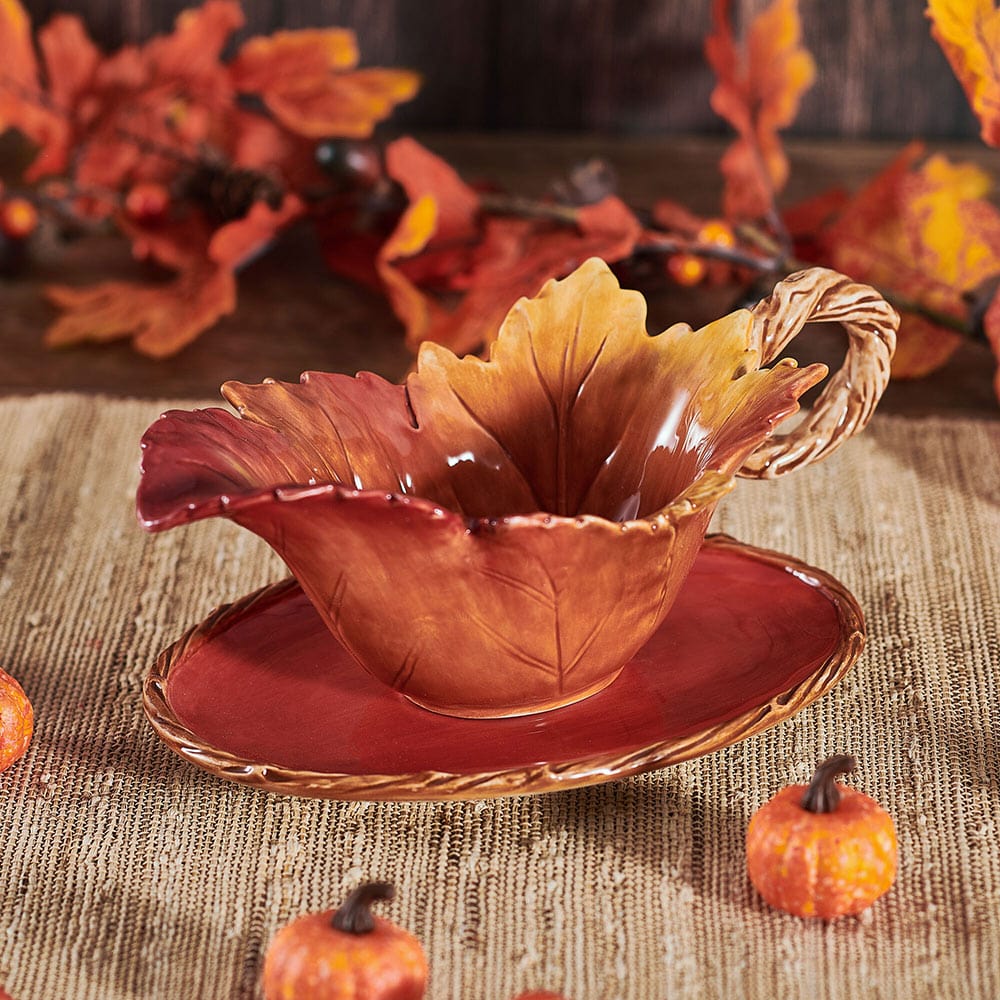 Harvest Gravy Boat with Tray