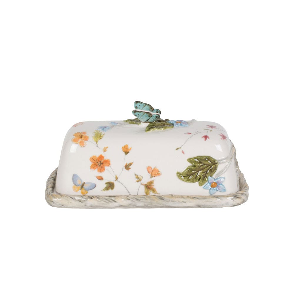 Butterfly Fields Covered Butter Dish