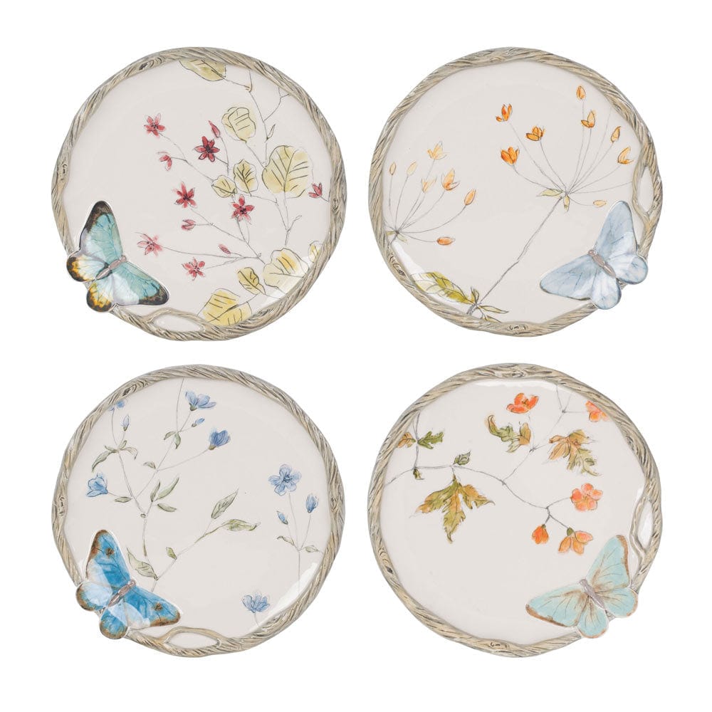 Butterfly Fields Set of 4 Salad Plates