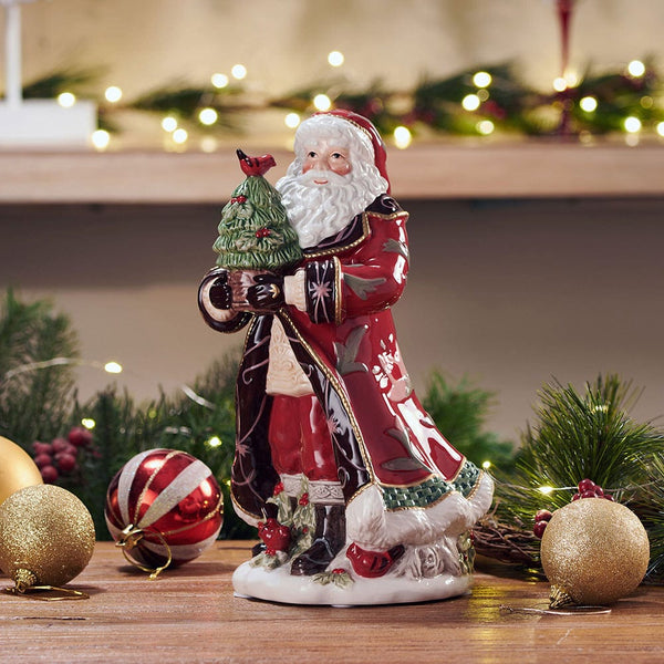 Chalet Holiday Musical Santa Figurine, O Christmas Tree, 10.25 IN