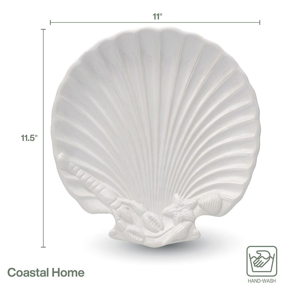 Coastal Home White Shell Plate