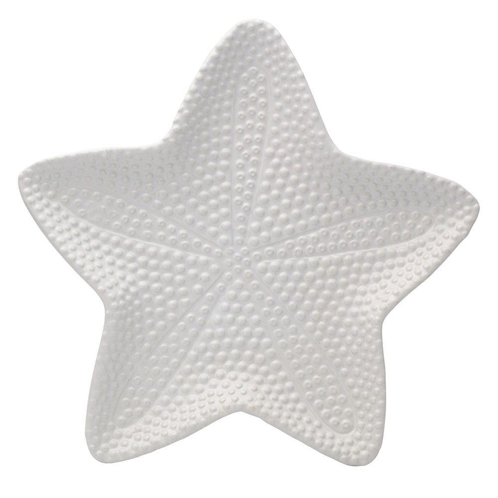 Coastal Home White Starfish Platter 14.5 IN