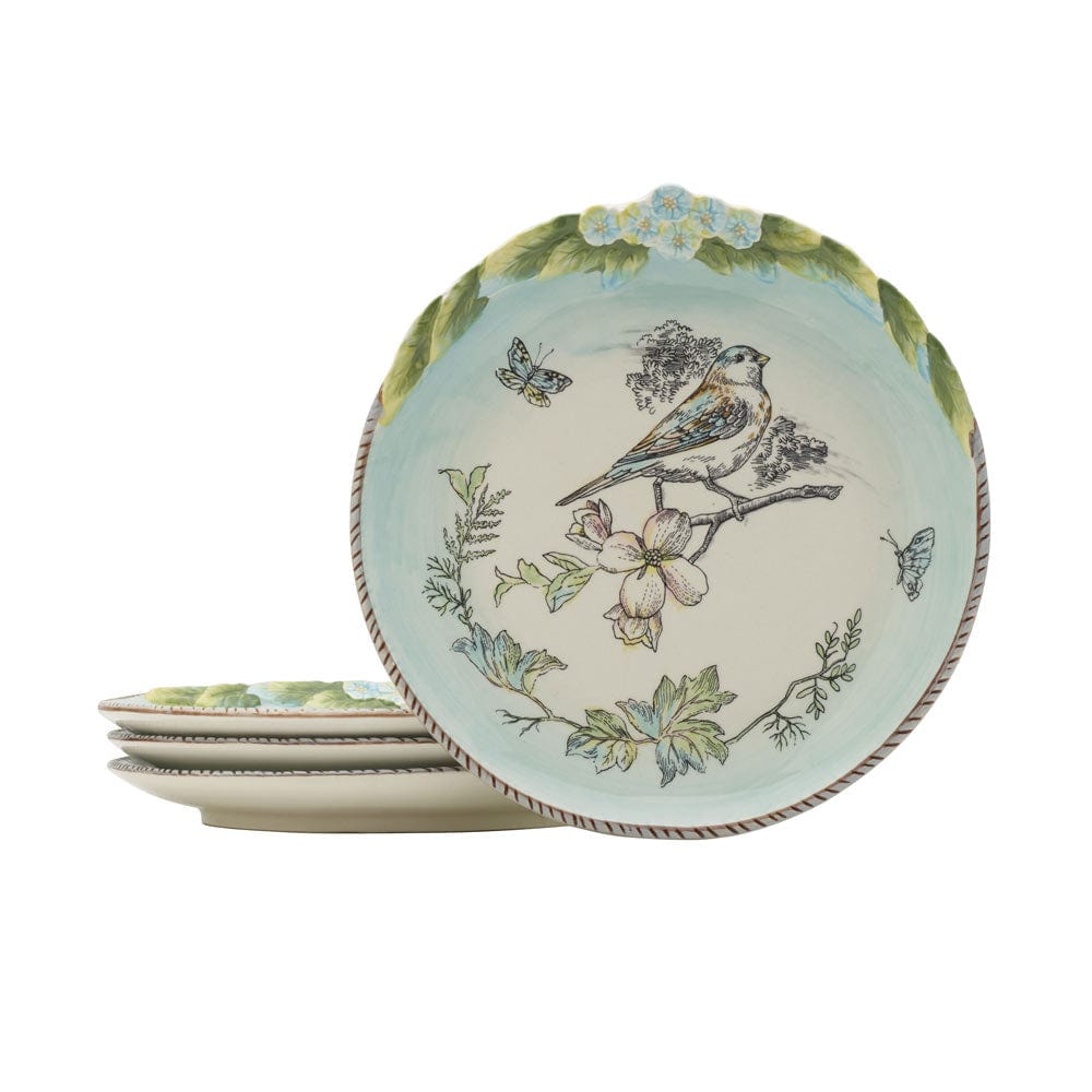 English Garden Set of 4 Bird Salad Plates