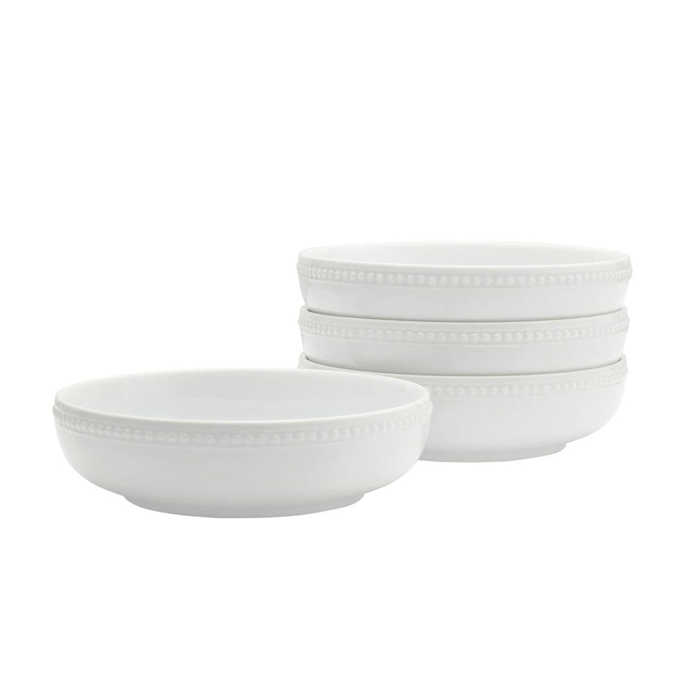 Everyday White® Beaded Set of 4 Dinner Bowls