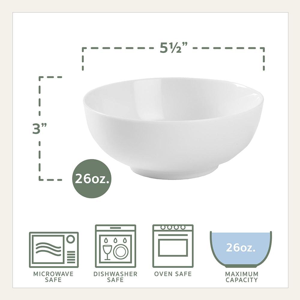 Everyday White® Beaded Set of 4 Soup Cereal Bowls