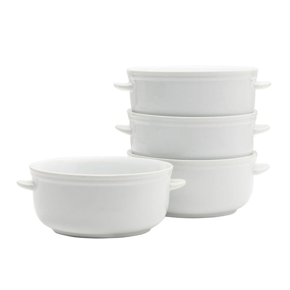 Everyday White® Set of 4 Soup Double Handle Chili Bowls