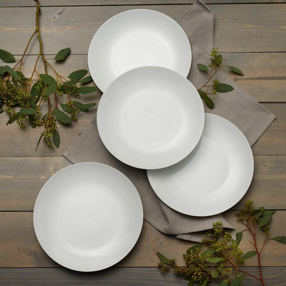 Everyday White® Coupe Set of 4 Dinner Plates