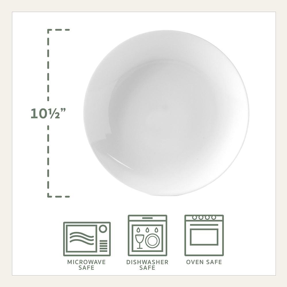 Everyday White® Coupe Set of 4 Dinner Plates