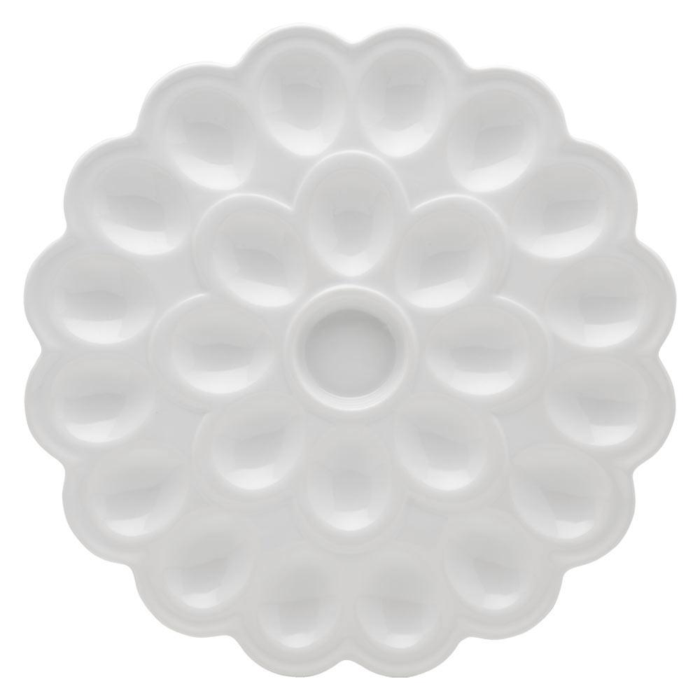 Everyday White® Flower Egg Platter, 13.75 IN