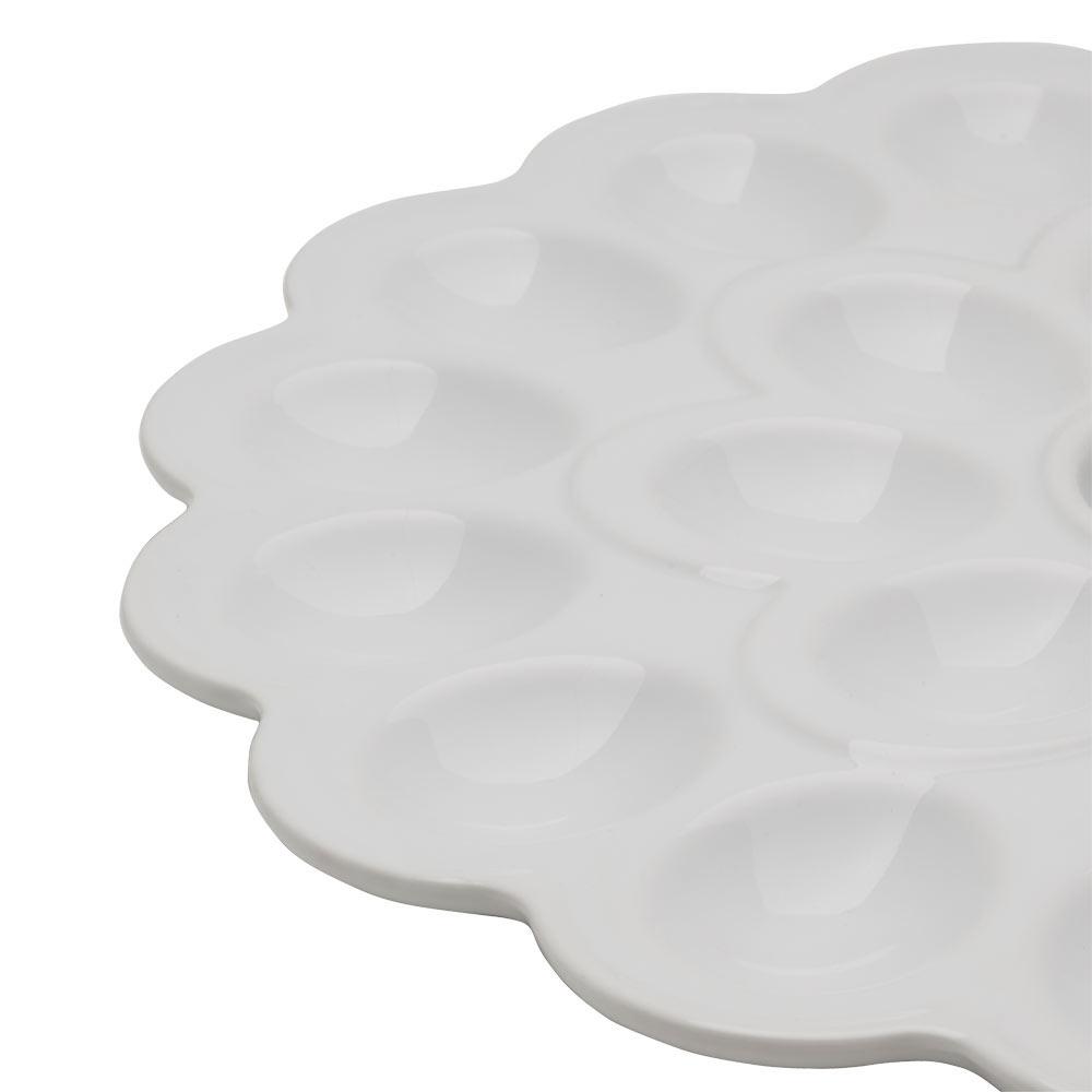 Everyday White® Flower Egg Platter, 13.75 IN