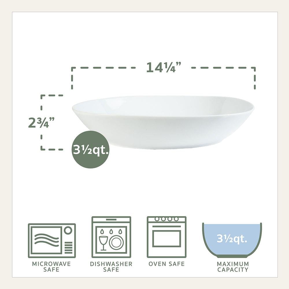 Everyday White® Oval Serve Bowl, 14.25 IN