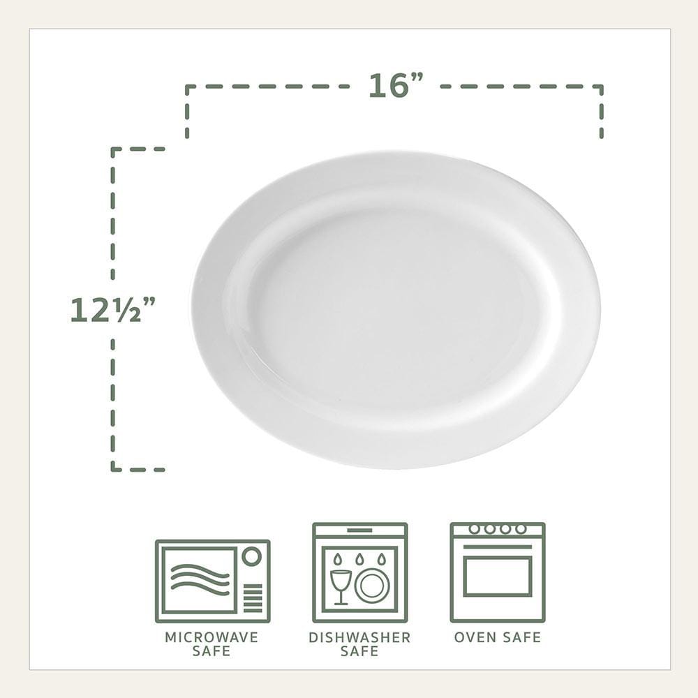 Everyday White® Oval Serving Platter, 16 IN