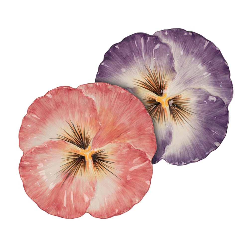 Halcyon Set o f 2 Pansy Appetizer Plates