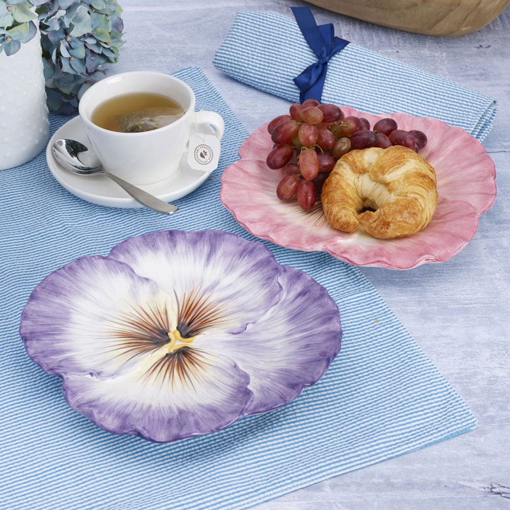 Halcyon Set o f 2 Pansy Appetizer Plates