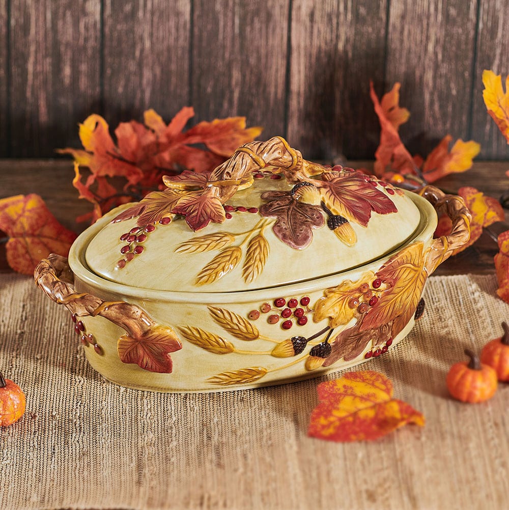 Harvest Covered Vegetable Serve Bowl