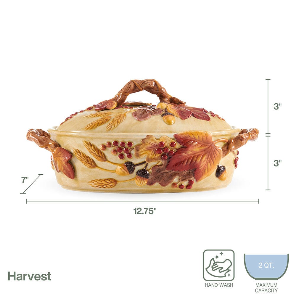 Harvest Covered Vegetable Serve Bowl