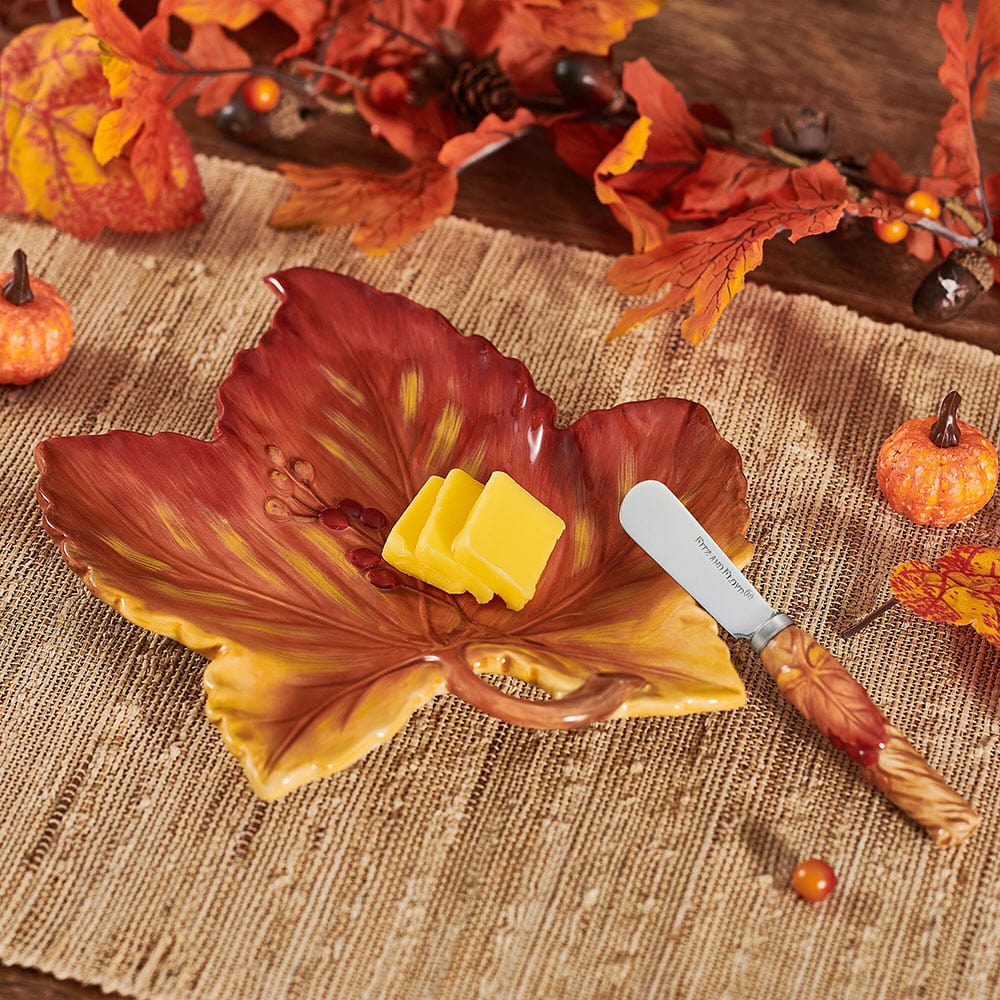 Harvest Snack Plate with Spreader