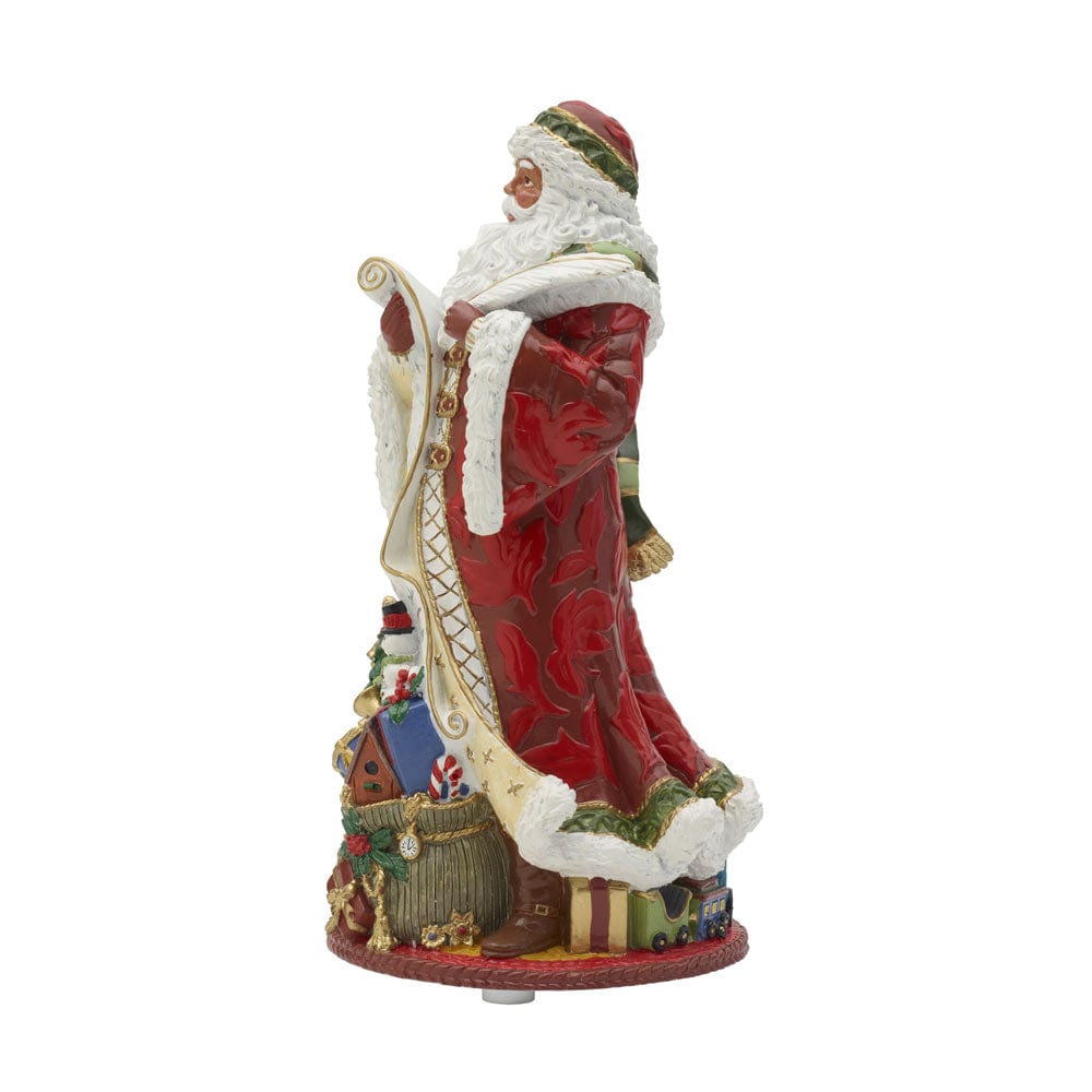 Holiday Home African American Musical Figurine, Jolly Ole Saint Nicholas, 10.75 IN