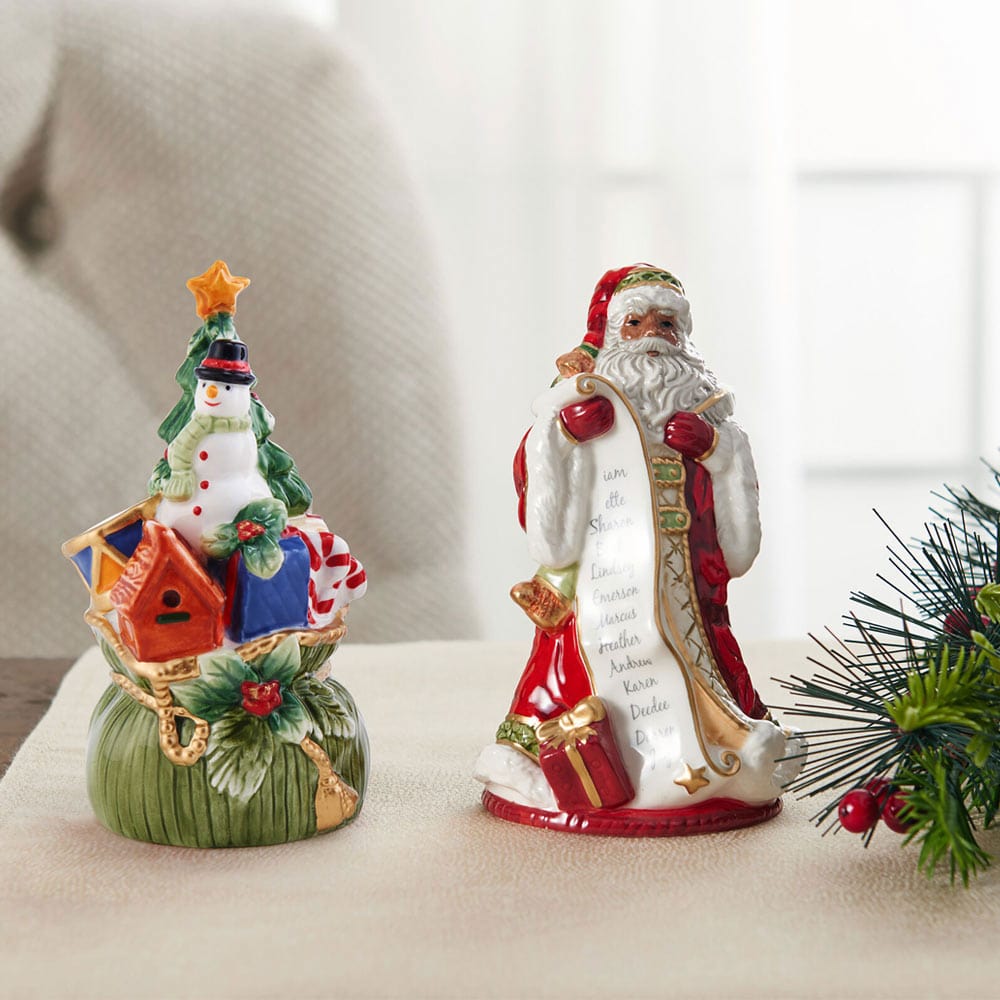 Holiday Home African American Santa Salt and Pepper Set